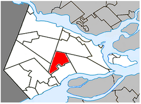 Location within Vaudreuil-Soulanges Regional County Municipality.