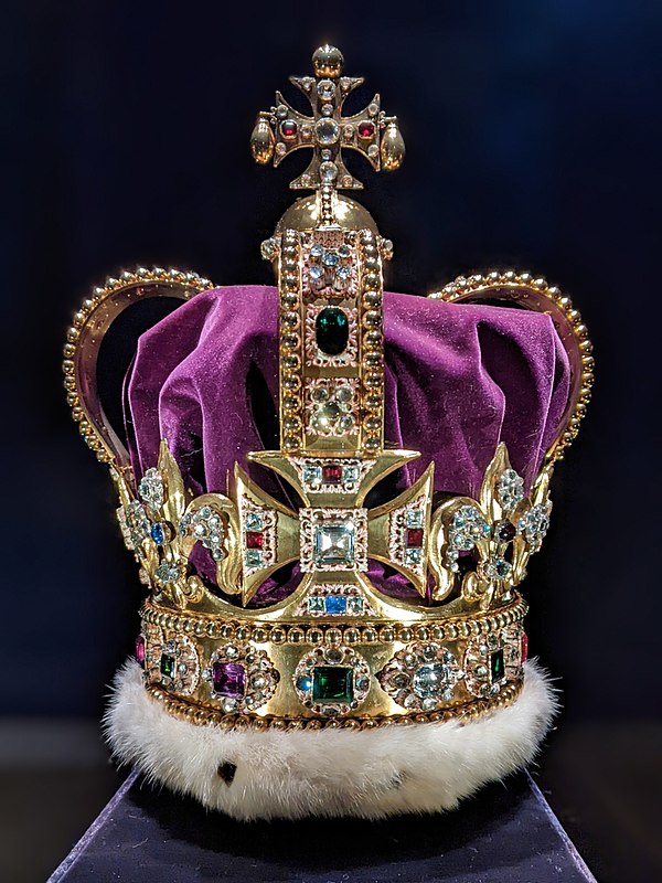 St Edward's Crown is the centrepiece of the British coronation regalia.