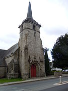 Tour porche de l'église Saint-Mériadec.