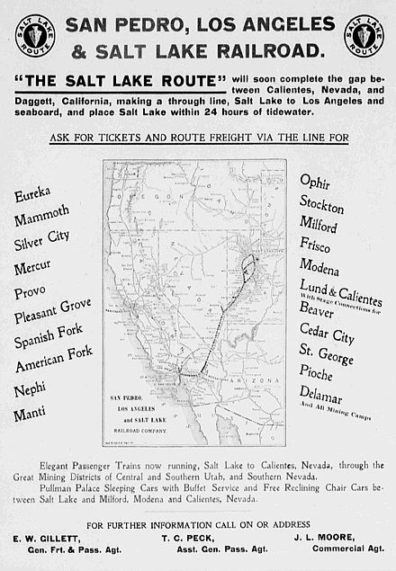 Newspaper ad with a map of the system, 1904.