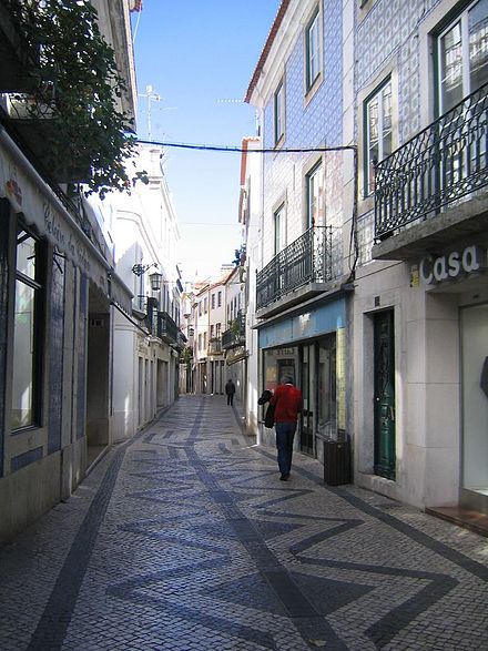 Stone paving in Santarém, Portugal