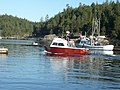 Water Taxi heads out from Lund for Savary Island