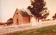 Presbyterian church, pictured in 1920. Destroyed by fire in 1939, rebuilt in 1941.