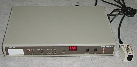 An X.25 modem once used to connect to the German Datex-P network