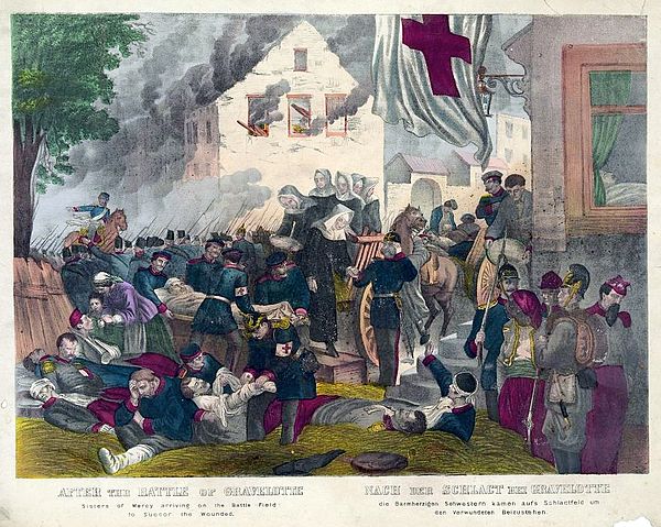 The Red Cross, after the Battle of Gravelotte in 1870