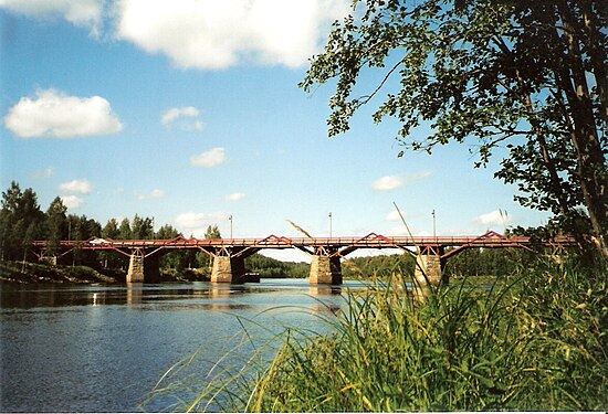 Wooden bridge, Skelleftea