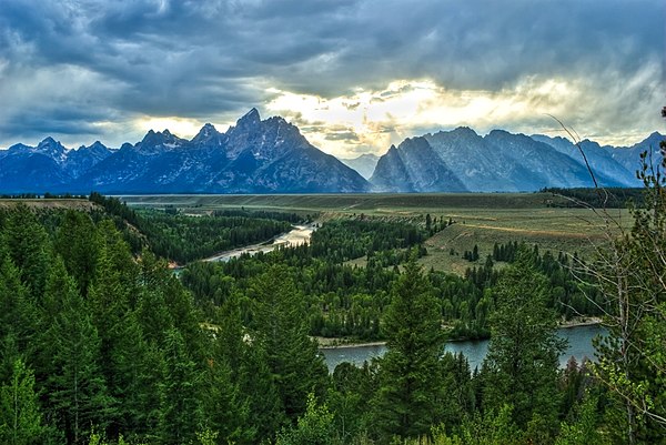 Snake River Overlook and the Teton Range, Teton County