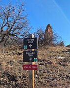 Coyote Song and Swallow Trail marker sign