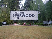 Sparwood's welcome sign Sparwood's welcome sign.jpg