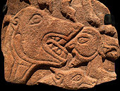 The so-called Daniel Stone, cross slab fragment found at Rosemarkie, Easter Ross SteleRocheCelte.jpg