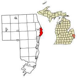 St. Clair County Michigan Incorporated and Unincorporated areas Port Huron Highlighted.svg