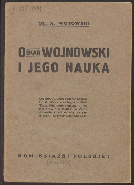 Plik:Stanisław Antoni Wotowski - Oskar Wojnowski i jego nauka.djvu