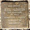 Stolperstein Stierstr 21 (Fried) Alice Altmann.jpg