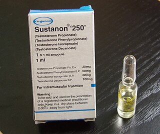 <span class="mw-page-title-main">Testosterone propionate/testosterone phenylpropionate/testosterone isocaproate/testosterone decanoate</span> Combination drug