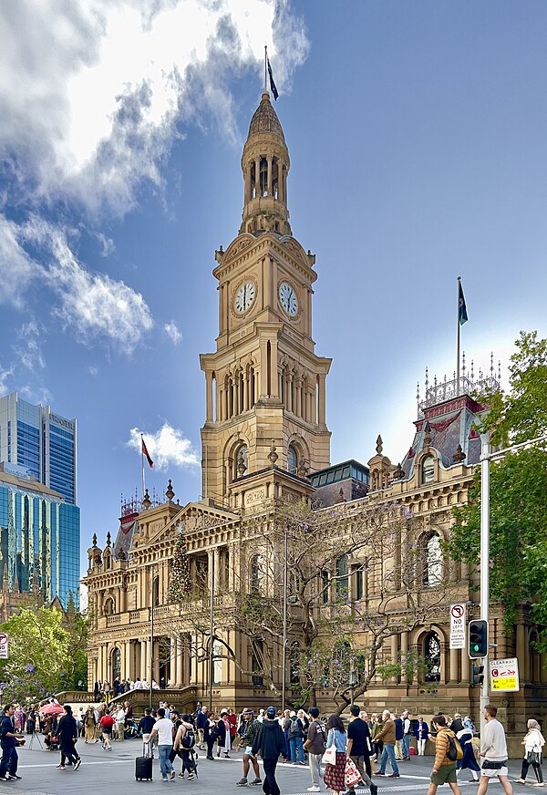 The Sydney Town Hall.