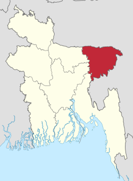 Kaart van Sylhet