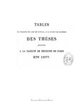 Miniatuur voor Bestand:Tables (la première des noms des auteurs, et la seconde des matières) des thèses soutenues à la Faculté de Médecine de Paris, en 1877 (IA BIUSante 90973x1877).pdf