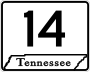 State Route 14 marker