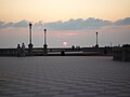 Terrasse bei Sonnenuntergang