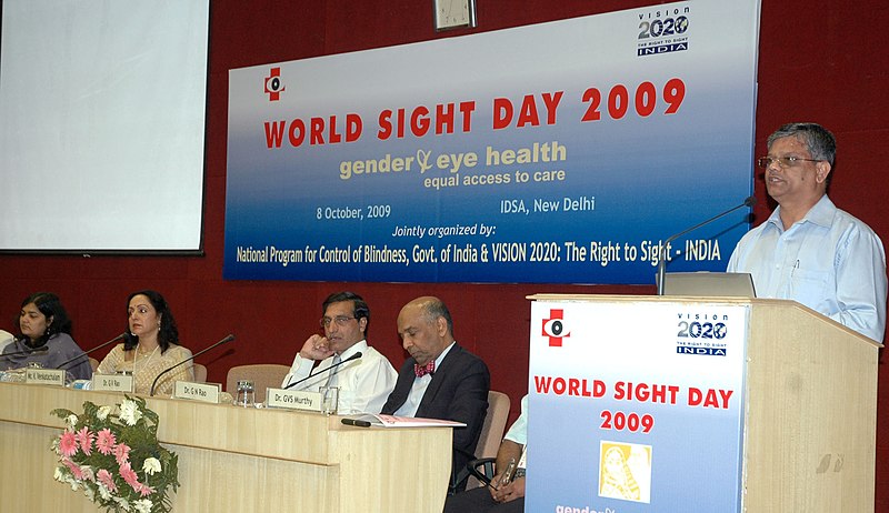 File:The Additional Secretary, Ministry of Health and Family Welfare, Shri V. Venkatachalam addressing at the World Sight day Function, in New Delhi on October 08, 2009.jpg
