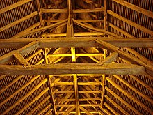 Roof structure of the Barley Barn, Cressing Temple, Essex The Barley Barn Roof Structure.JPG