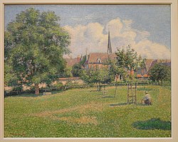 The House of the Deaf Woman and the Belfry at Eragny, Pissarro - Indianapolis Museum of Art - DSC00657.JPG