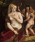 『鏡を見るヴィーナス』 1555年頃 ワシントン・ナショナル・ギャラリー