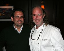 Tom Valenti and cookbook co-author Andrew Friedman at the Opening of The West Branch restaurant