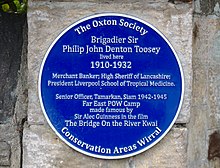 Toosey plaque, Rose Mount, Oxton.jpg