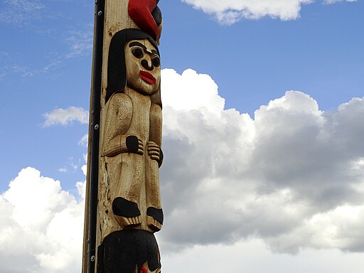 Totem Pole and Clouds - Whitehorse - Yukon Territory - Canada