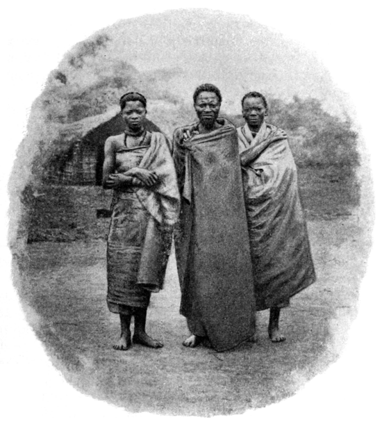 A KONGAS, THE CHIEF GONIONE, AND HIS TWO WIVES.
