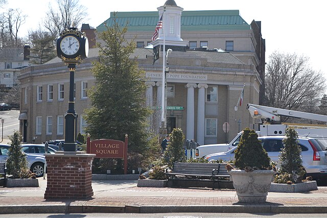 Village square and downtown