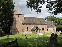 Aziz Petrus cemaat kilisesi, Twineham, Batı Sussex, güneyden görülüyor
