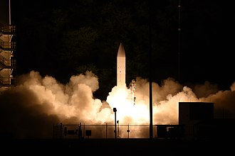 A 2020 test launch of a STARS booster carrying a prototype of the Common-Hypersonic Glide Body US DoD, Navy, Army jointly conducted a flight experiment of a common hypersonic glide body from Pacific Missile Range Facility, Hawaii on 19 March 2020.jpg