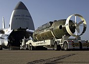 The Deep Submergence Rescue Vehicle "Mystic" being loaded into an An-124, California.