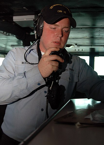 File:US Navy 080803-N-9116H-002 Seaman Christopher Wallace uses a sound-powered phone.jpg