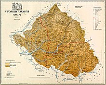 Carte du comté d'Udvarhely dans le Royaume de Hongrie