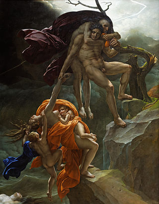 <i>Scene from a Deluge</i> Painting by Anne-Louis Girodet