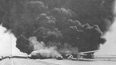 The aircraft on fire during the emergency response