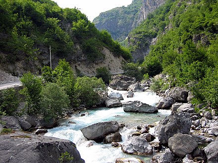 Valbona river in Tropoja