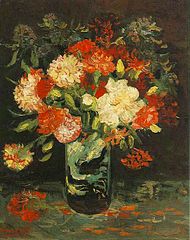 Vase with Carnations, 1886, Stedelijk Museum, Amsterdam (F245) Vase with Carnations by Vincent van Gogh.jpg