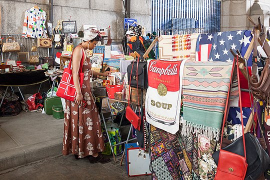 Vendor display at the Brooklyn Flea