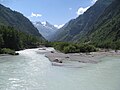 View on the Vénéon river near Venosc, France