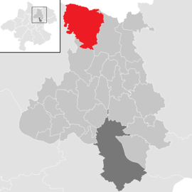 Poloha obce Vorderweißenbach v okrese Urfahr-okolie (klikacia mapa)