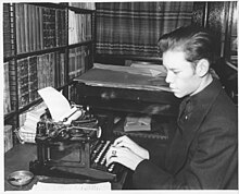 "WPA worker typing old historical records" in Kentucky WPA worker typing old historical records.jpg