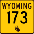 Wyoming Highway 173 Markierung