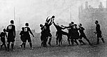 'n Lynstaan tydens die 1905 Wedstryd teen Wallis - die enigste wat die All Blacks op die besoek verloor het.