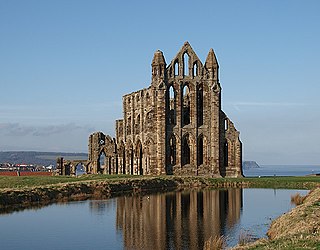 The ruins of Whitby Abbey, where Cædmon is said to have lived and composed