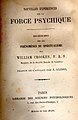 Page de titre de l'ouvrage d'études scientifiques de W. Crookes (vers 1870)