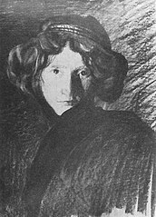 Stanisław Ignacy Witkiewicz, Portret Ireny Solskiej, około 1908-1912